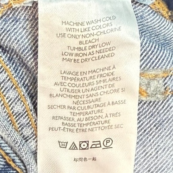 Free People We The Free Dakota High Rise Straight Leg Jeans Distressed, Size 28 - Picture 9 of 10